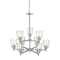 Z-Lite Bohin 9 Light Chandelier, Brushed Nickel And Clear Seedy 464-9BN - alternate 5